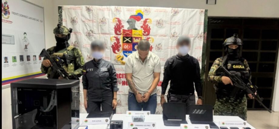 Capturan a presunto proveedor de drones del ELN en Arauca, señalado de adaptar equipos para ataques con explosivos contra la Fuerza Pública.