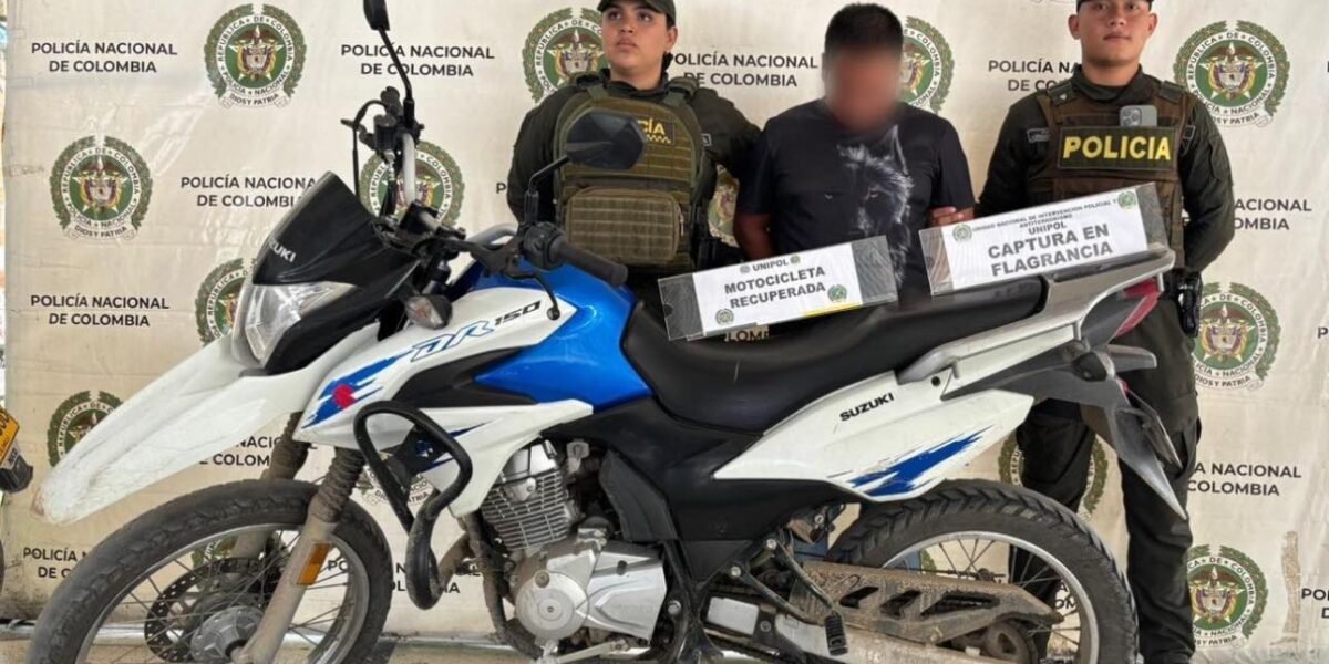 Capturado con motocicleta robada en Pitalito
