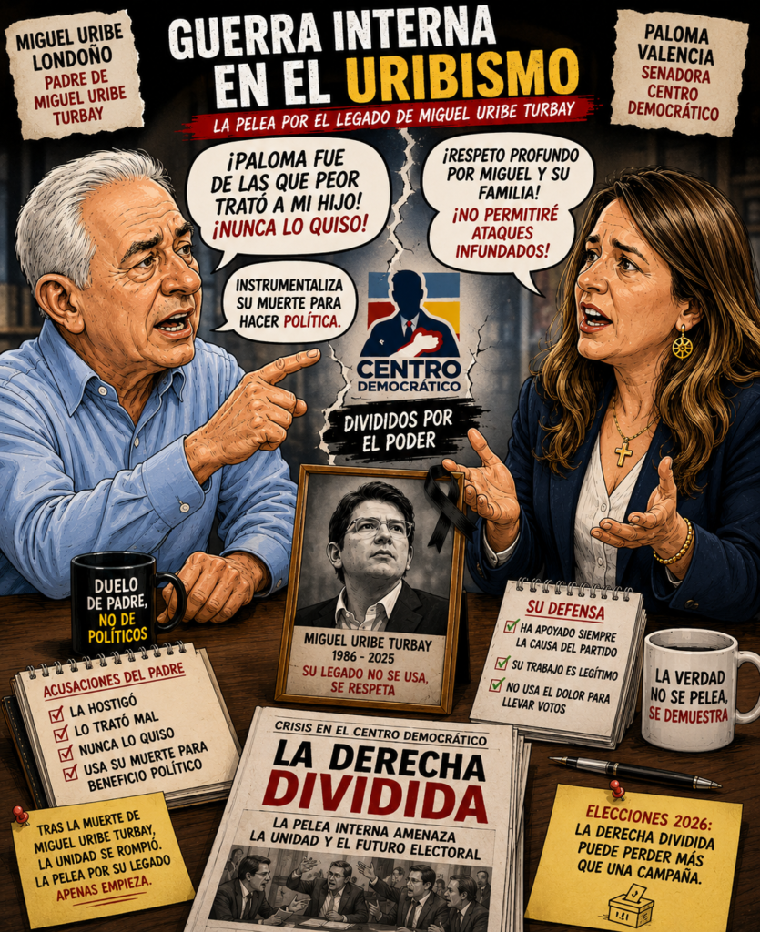 Paloma Valencia vs padre de Miguel Uribe