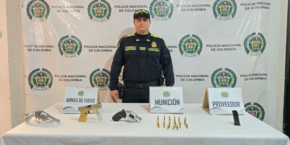 Armas incautadas en Pitalito durante operativo policial