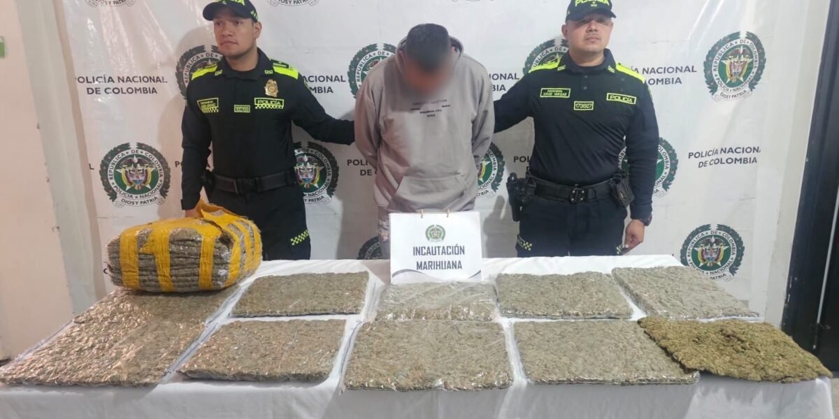 Atrapado con 11 kilos de marihuana en Pitalito