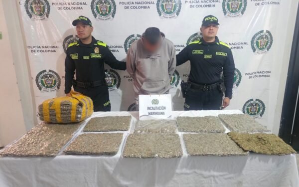 Atrapado con 11 kilos de marihuana en Pitalito