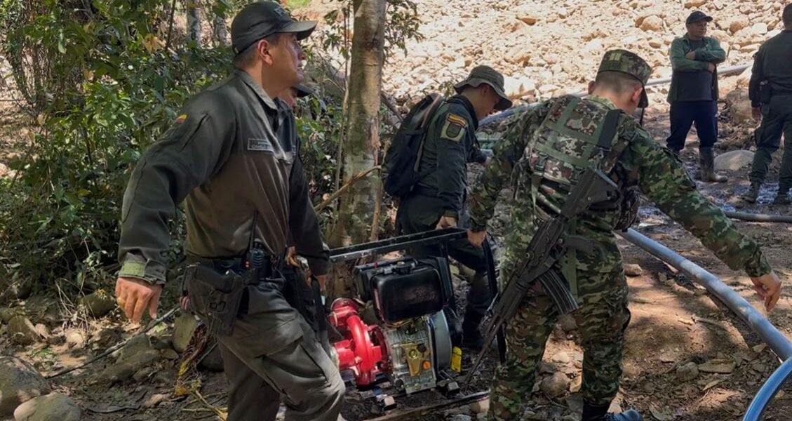 Ejército destruyó mina ilegal en Tolima