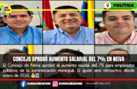Concejo de Neiva aprobó aumento salarial del 7% para funcionarios