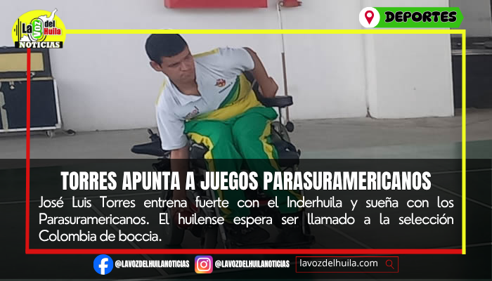 Deportista de boccia neivano apunta a Juegos Parasuramericanos