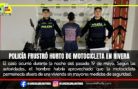 Cayó presunto ladrón de motocicleta en Rivera