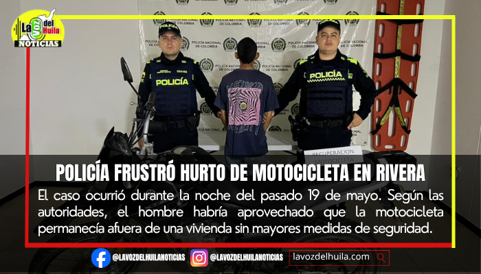 Cayó presunto ladrón de motocicleta en Rivera