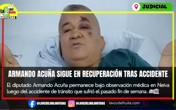 Diputado Armando Acuña se recupera tras accidente