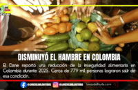 Bajó el hambre en Colombia durante 2025
