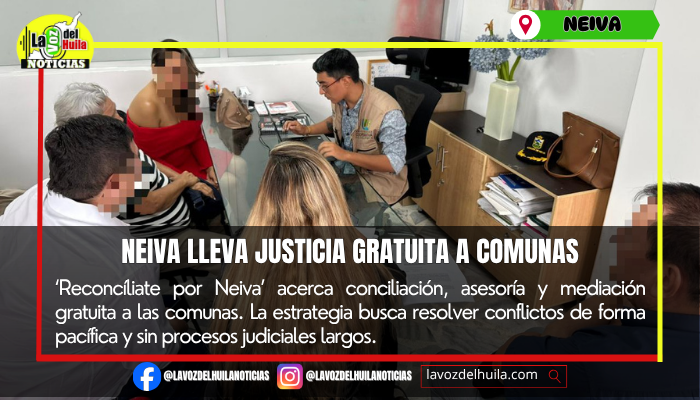 Conciliación y asesoría en barrios de Neiva