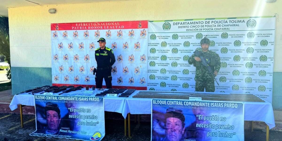 Hallan arsenal ilegal en Chaparral, Tolima