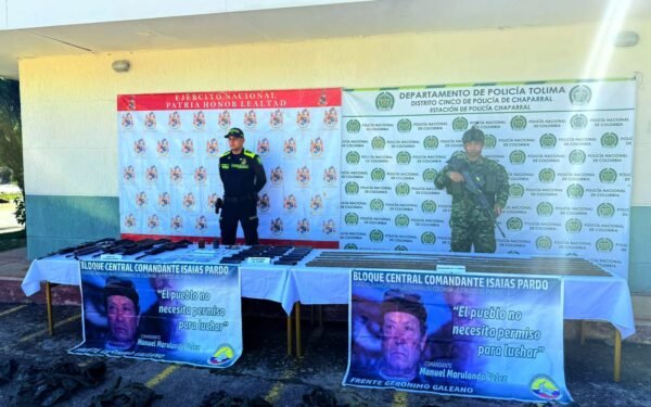 Hallan arsenal ilegal en Chaparral, Tolima