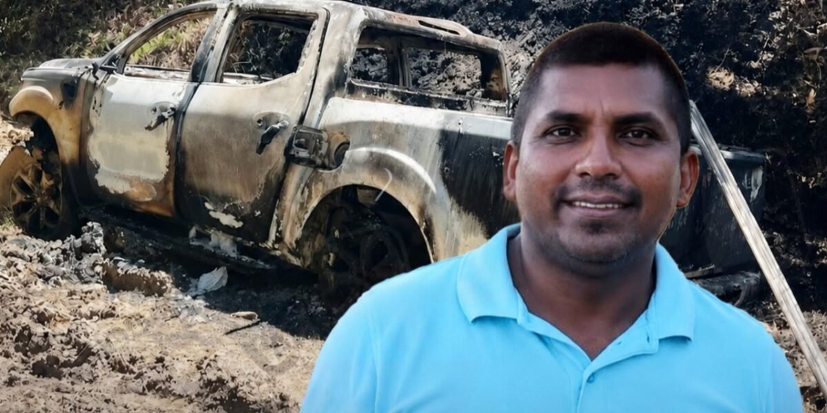 Encuentran quemada camioneta de comerciante secuestrado