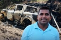 Encuentran quemada camioneta de comerciante secuestrado