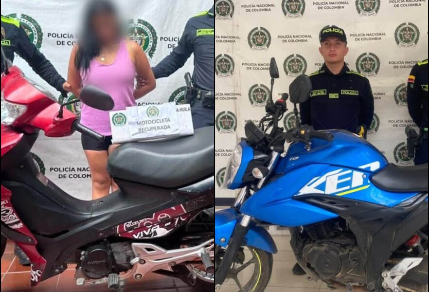 Recuperan dos motos robadas y capturan a una mujer