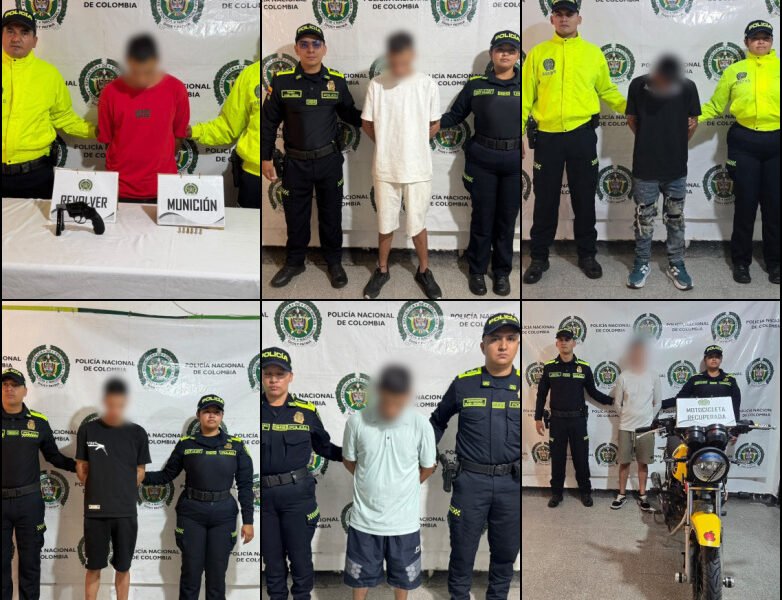 Seis capturados por siete hurtos en Pitalito